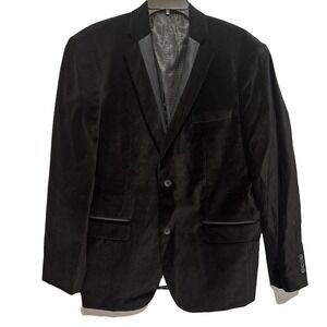 NWOT Marc Anthony XL Blazer Black Velvet 2 Button Sports Jacket  Double Vented